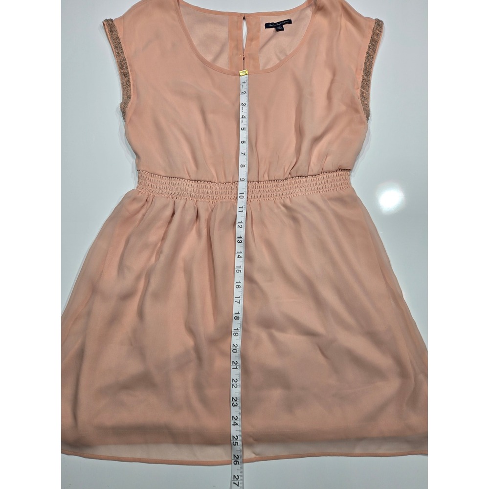 American Eagle Outfitters‎ Pink Dress Beaded Sleeveless Party Casual M (1241) - Picture 8 of 8